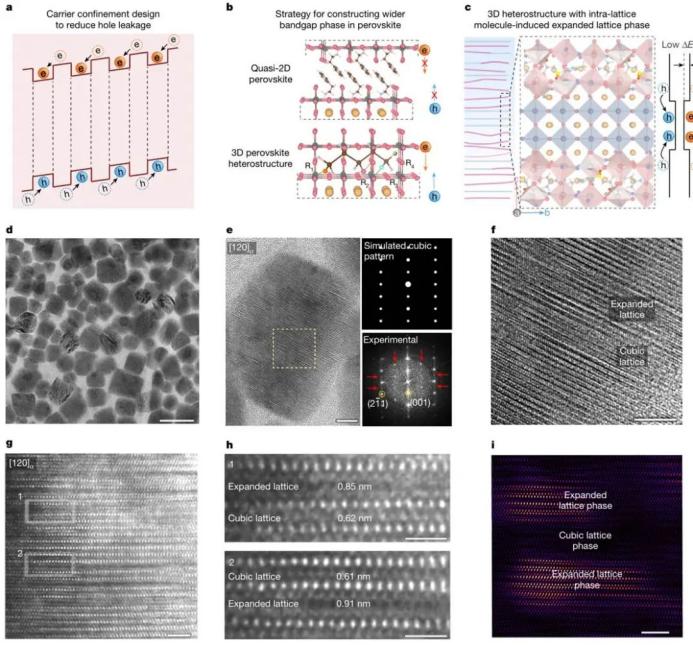 中國(guó)科大基于三維異質(zhì)結(jié)設(shè)計(jì)實(shí)現(xiàn)高性能純紅鈣鈦礦發(fā)光二極管